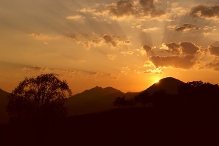 Sonnenuntergang im Sommer